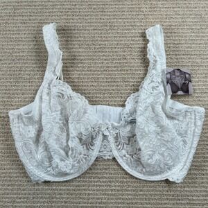 Smart & Sexy Signature Lace Underwire Bra Women 38DDD White Sheer Romantic SA964